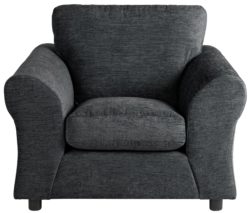 HOME - New Clara - Fabric Chair - Charcoal
